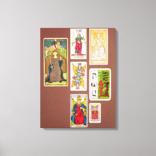 VIII Justice, seven tarot cards Canvas Print