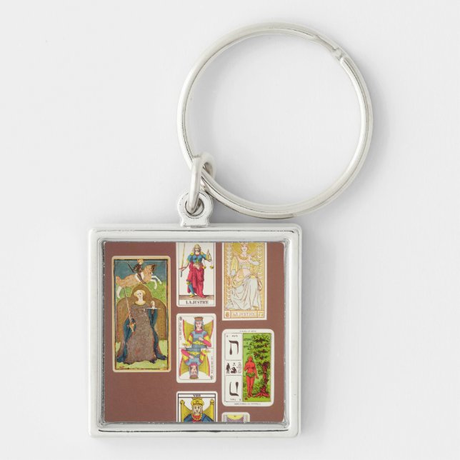 VIII Justice, seven tarot cards Key Ring (Front)