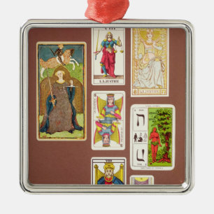 VIII Justice, seven tarot cards Metal Tree Decoration