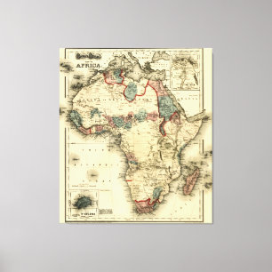 Viintage 1874 Map of Africa  Antique African Print