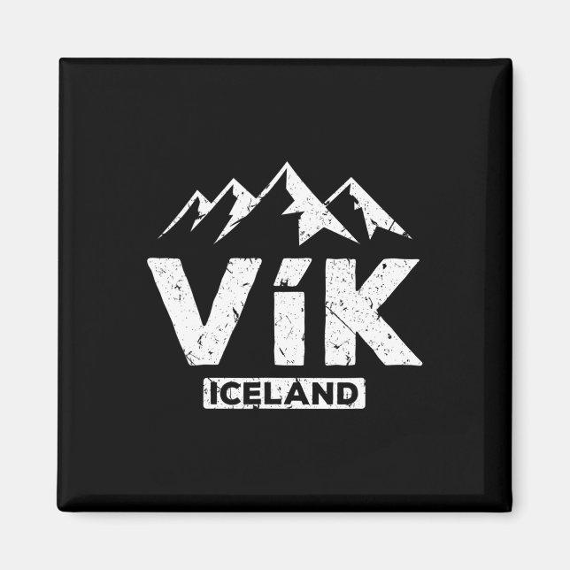 Vik Iceland Icelandic Pride Black Sand Beaches Gla Magnet (Front)