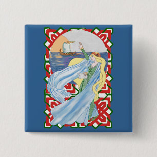 Viking Adieu 15 Cm Square Badge