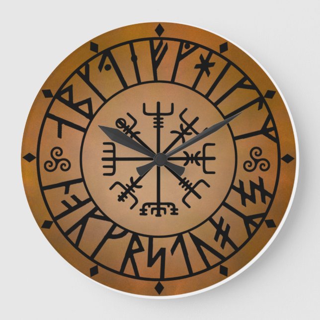 Viking Alphabet Large Clock (Front)