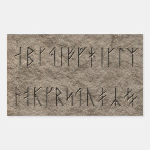 Viking Alphabet Rectangular Sticker