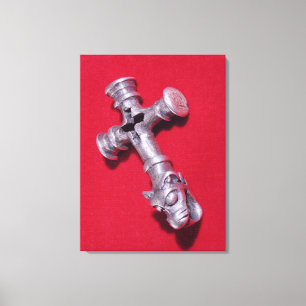 Viking amulet in the shape of a cross canvas print