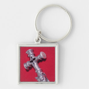 Viking amulet in the shape of a cross key ring