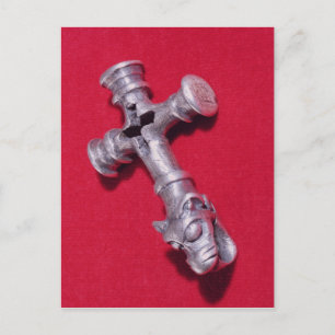 Viking amulet in the shape of a cross postcard