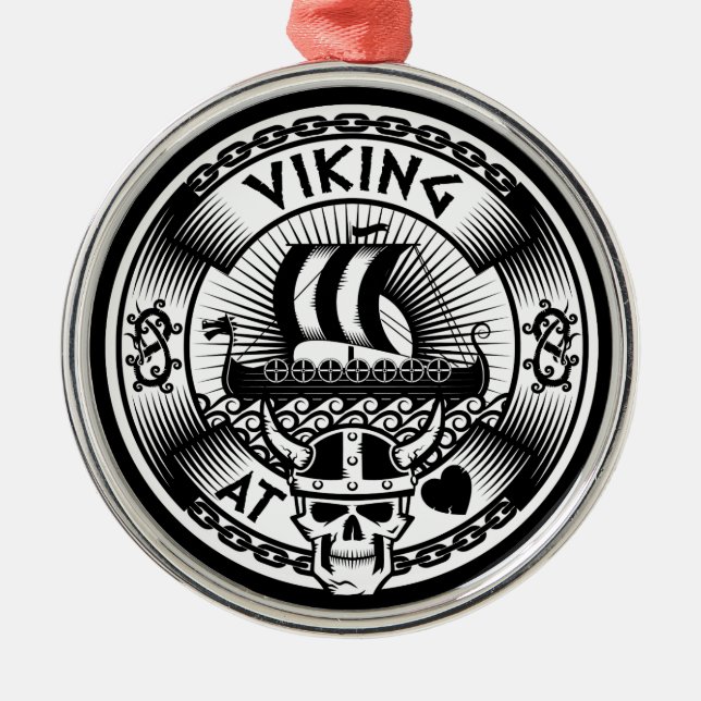 Viking at Heart Metal Tree Decoration (Front)