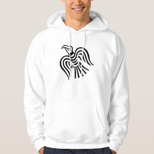 Viking Banner Raven Symbol Hoodie (Front)