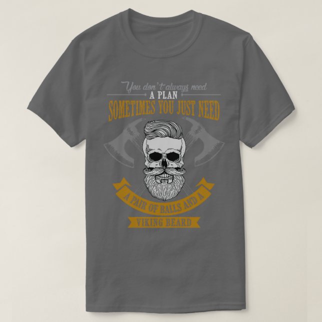 viking beard fathers day Shirt Classic TShirt (Design Front)