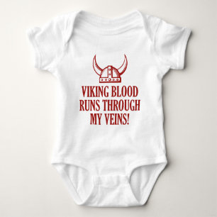 Viking Blood Runs Through My Veins Baby Bodysuit