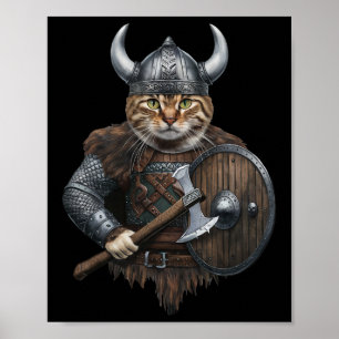 Viking Cat  Poster