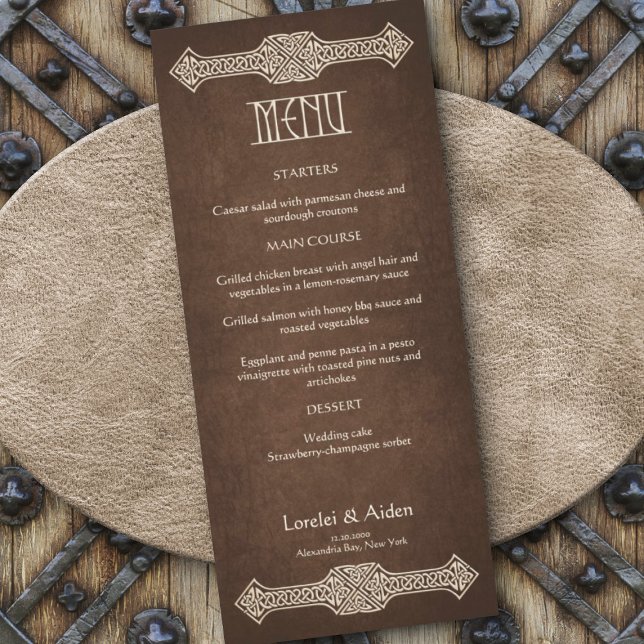 Viking Celtic Gamer Wedding Menu (Creator Uploaded)