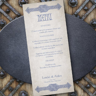 Viking Celtic Gamer Wedding Menu