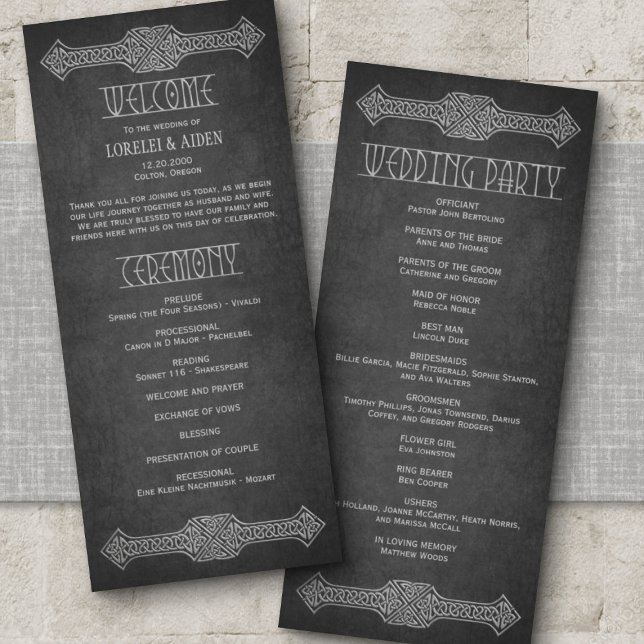 Viking Celtic Gamer Wedding Program (Creator Uploaded)