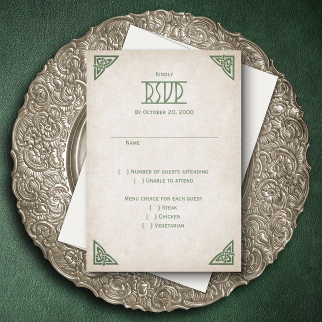 Viking Celtic Gamer Wedding RSVP Card (Creator Uploaded)