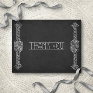 Viking Celtic Gamer Wedding Thank You Card