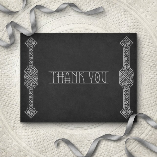 Viking Celtic Gamer Wedding Thank You Card (Creator Uploaded)