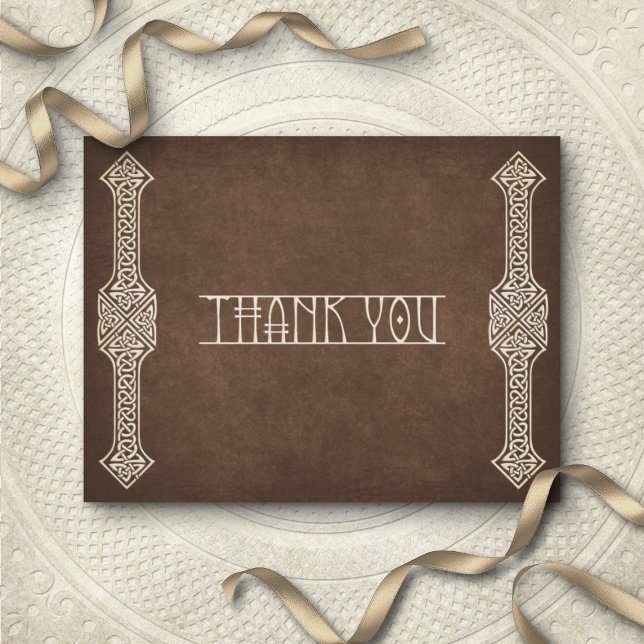 Viking Celtic Gamer Wedding Thank You Card (Creator Uploaded)