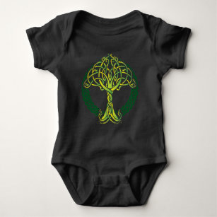 Viking Celtic Knotwork Tree of Life Baby Bodysuit