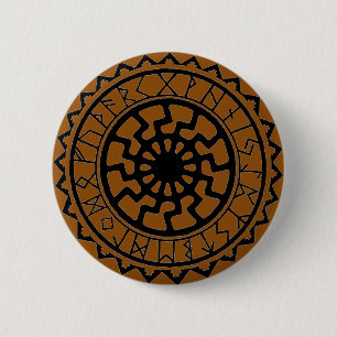 Viking Celtic Sun Rune Calendar Button