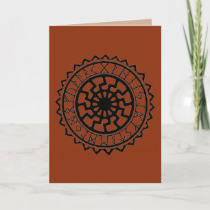 Viking Celtic Sun Rune Calendar Card