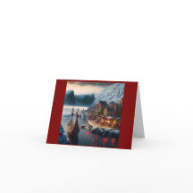 Viking Christmas Village card