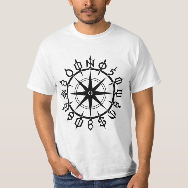 Viking Compass Nordic Rune T-Shirt Différentes tai (Front)