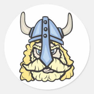 Viking!  Customisable! Classic Round Sticker