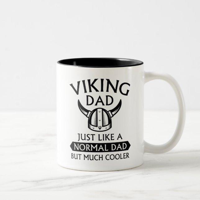 Viking Dad Two-Tone Coffee Mug (Right)
