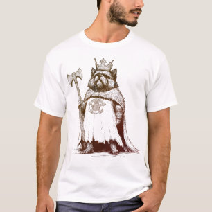 Viking Dog King – Norse Animal Warrior  Crown AXE T-Shirt