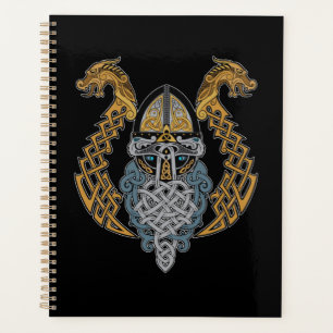 Viking Dragon Valknut Helmet Valhalla God Odin Planner
