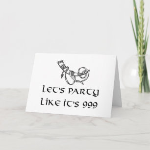 Viking Drinking Horn Birthday Card