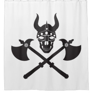Viking emblem shower curtain