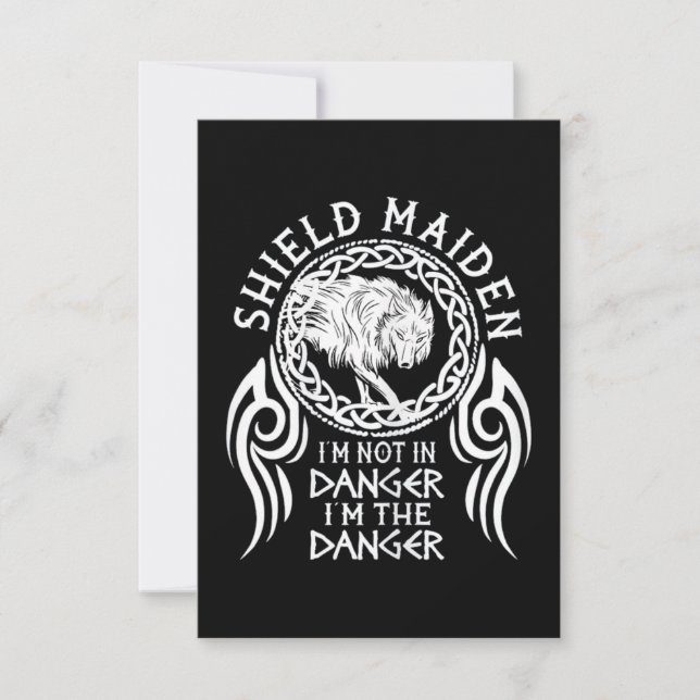 viking fenrir shieldmaiden card (Front)