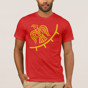 Viking Flag On Red Shirt