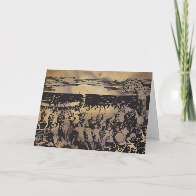 Viking Heimskringla Barden Greeting Card (Front)