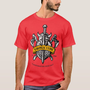 Viking Helmet Shield and Axe T-Shirt