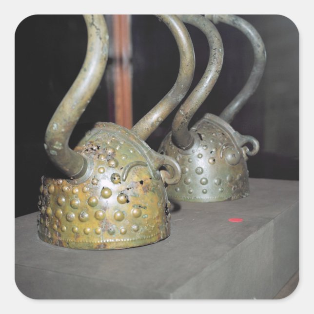 Viking helmet square sticker (Front)
