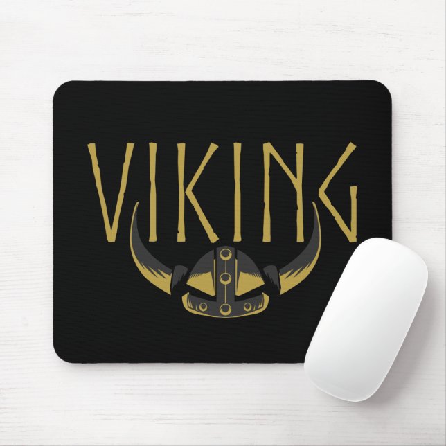 Viking Horned Helmet Mouse Pad (With Mouse)