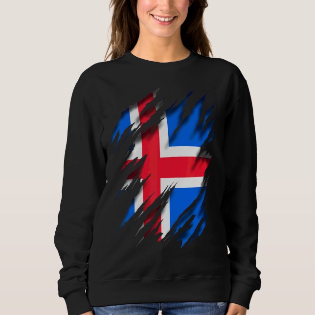 Viking  Icelandic Flag Sweatshirt (Front)