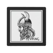 Viking in a helmet