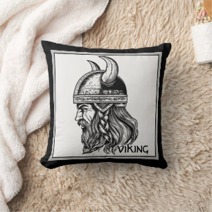 Viking in a helmet cushion