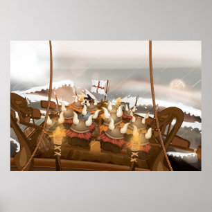 Viking Invasion Fleet Poster