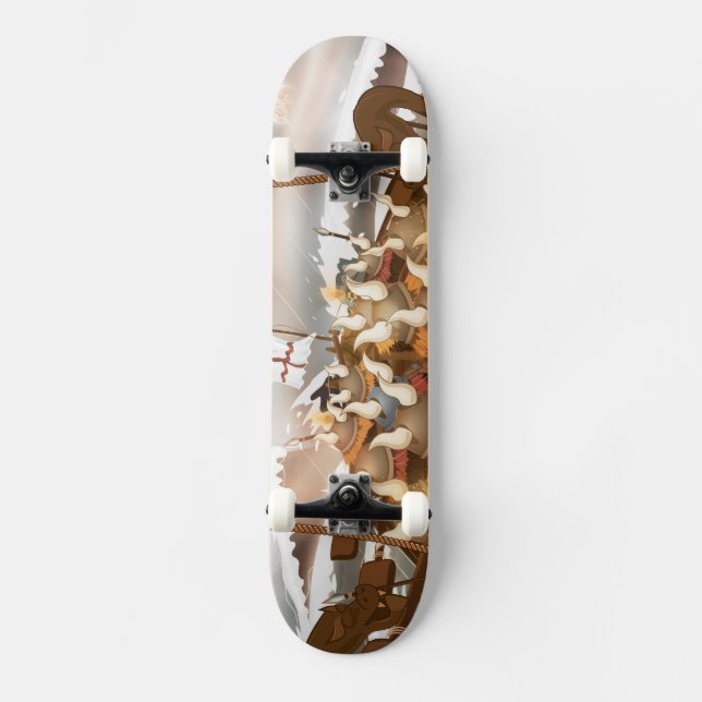 Viking Invasion Fleet Skateboard (Front)