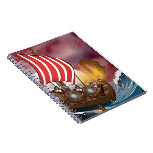 Viking Invasion Fleet Spiral Notebook