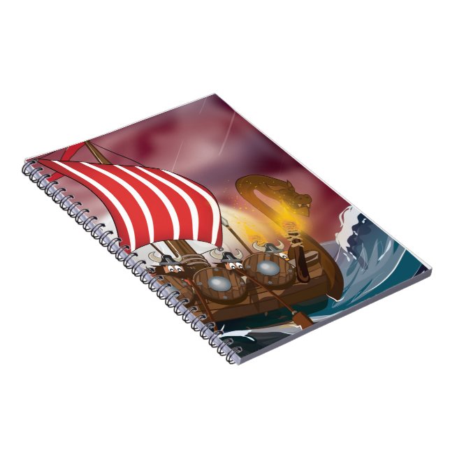 Viking Invasion Fleet Spiral Notebook (Right Side)