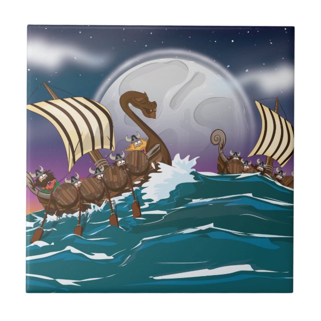 Viking Invasion Fleet Tile (Front)