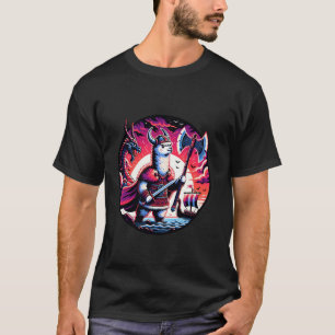 Viking Llama with Dragon and Axe T-Shirt