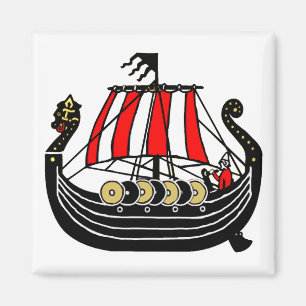 Viking Long Ship for Vikings Magnet